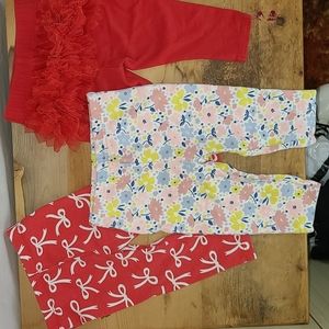 (3) Leggings 3-6m EUC